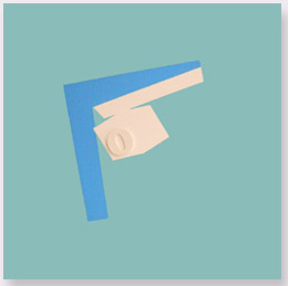 Ermanno Leinardi 2002 - spazio ambiguo - acrilico su tela  cm 40 x 40